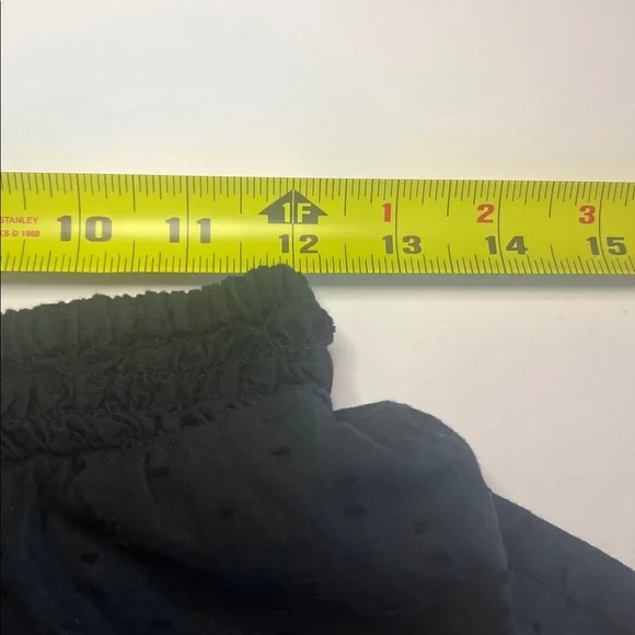 Old Navy Black Swiss Dot Tiered Ruffle Mini Skirt Boho Cottagecore Elastic Waist - Picture 11 of 14